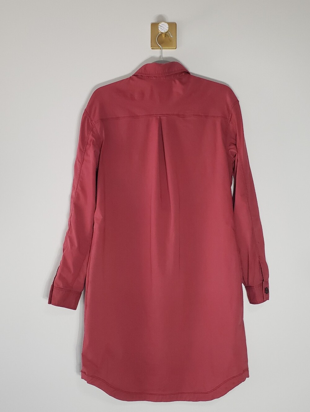 Title Nine Women Medium Long Sleeve Pullover Tunic Dress Medium Burgundy Pockets - Picture 8 of 16